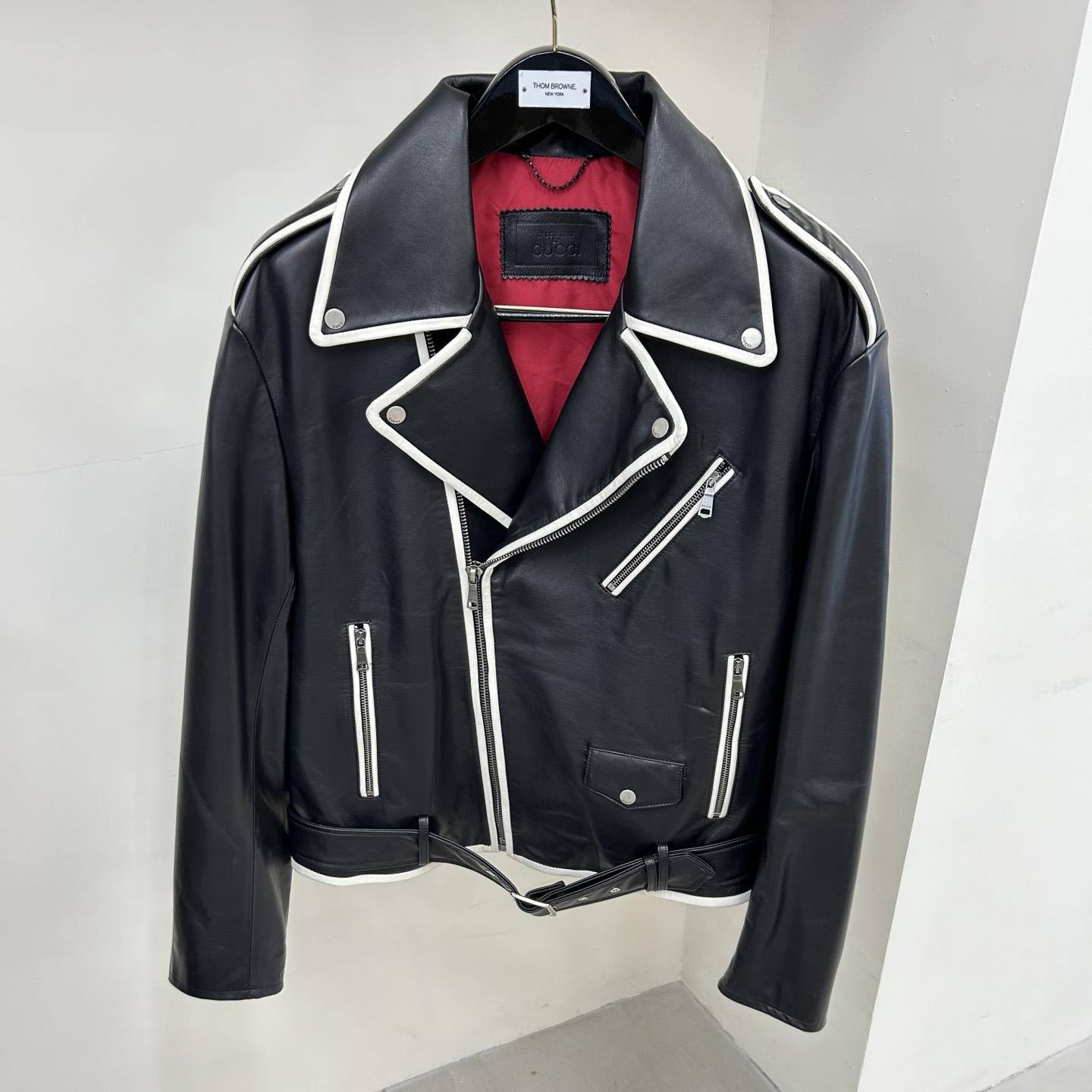 Gucci Leather Jacket - FashionPlug