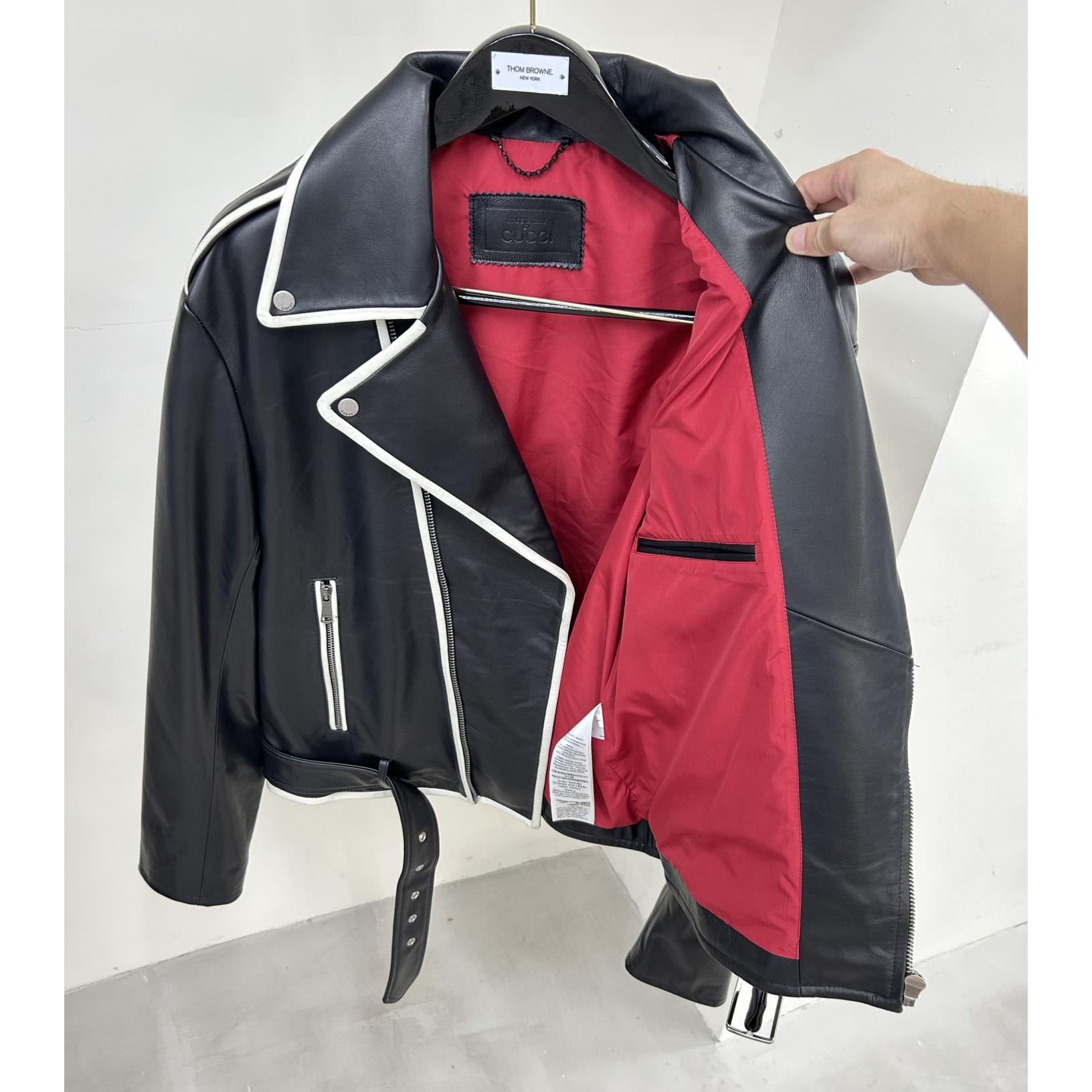Gucci Leather Jacket - FashionPlug