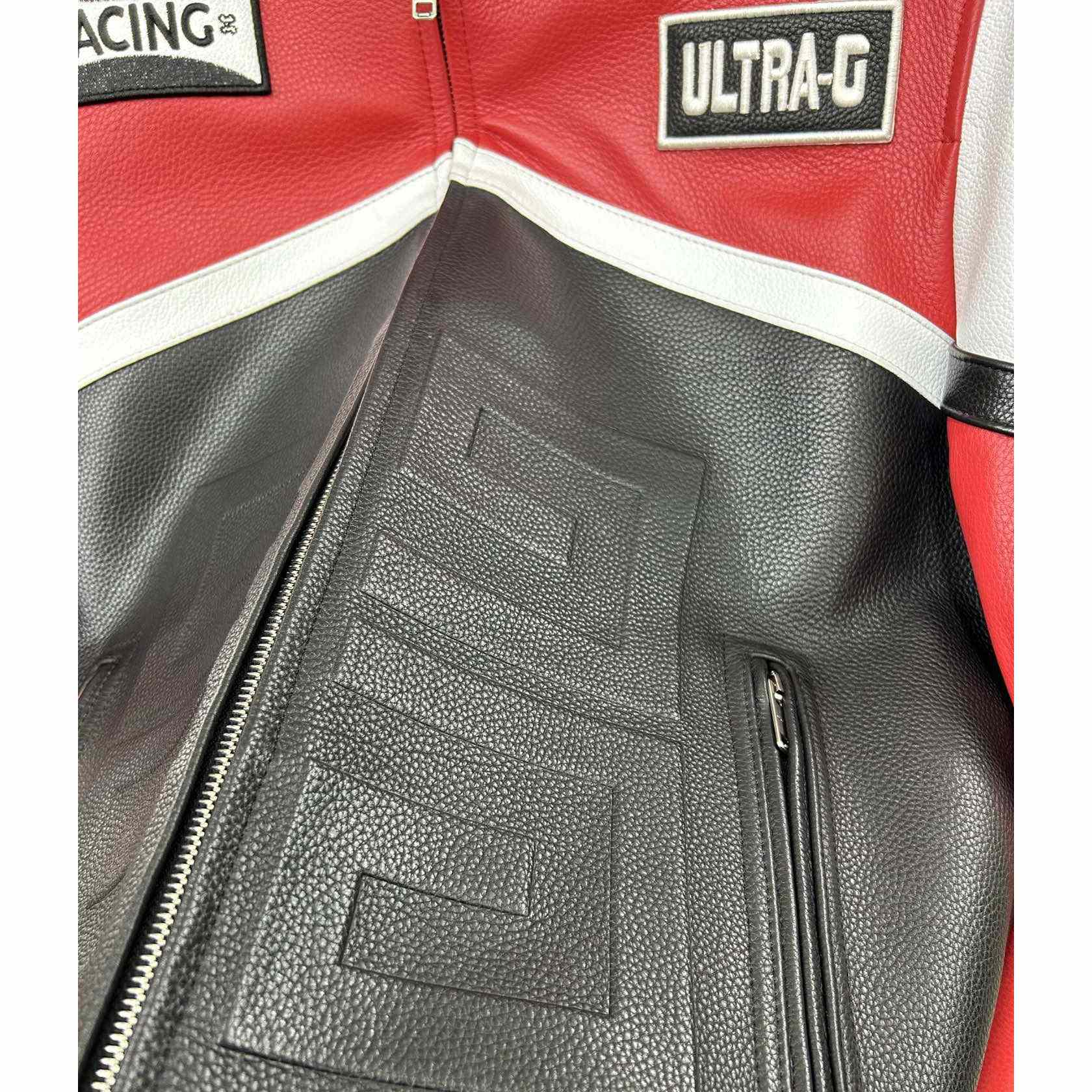 Givenchy Red 4g Motif Biker Jacket - FashionPlug