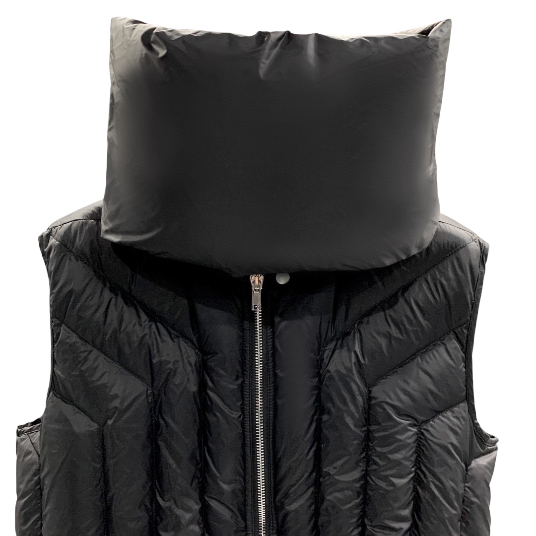 Rick Owens Black Quilted Down Vest - FashionPlug