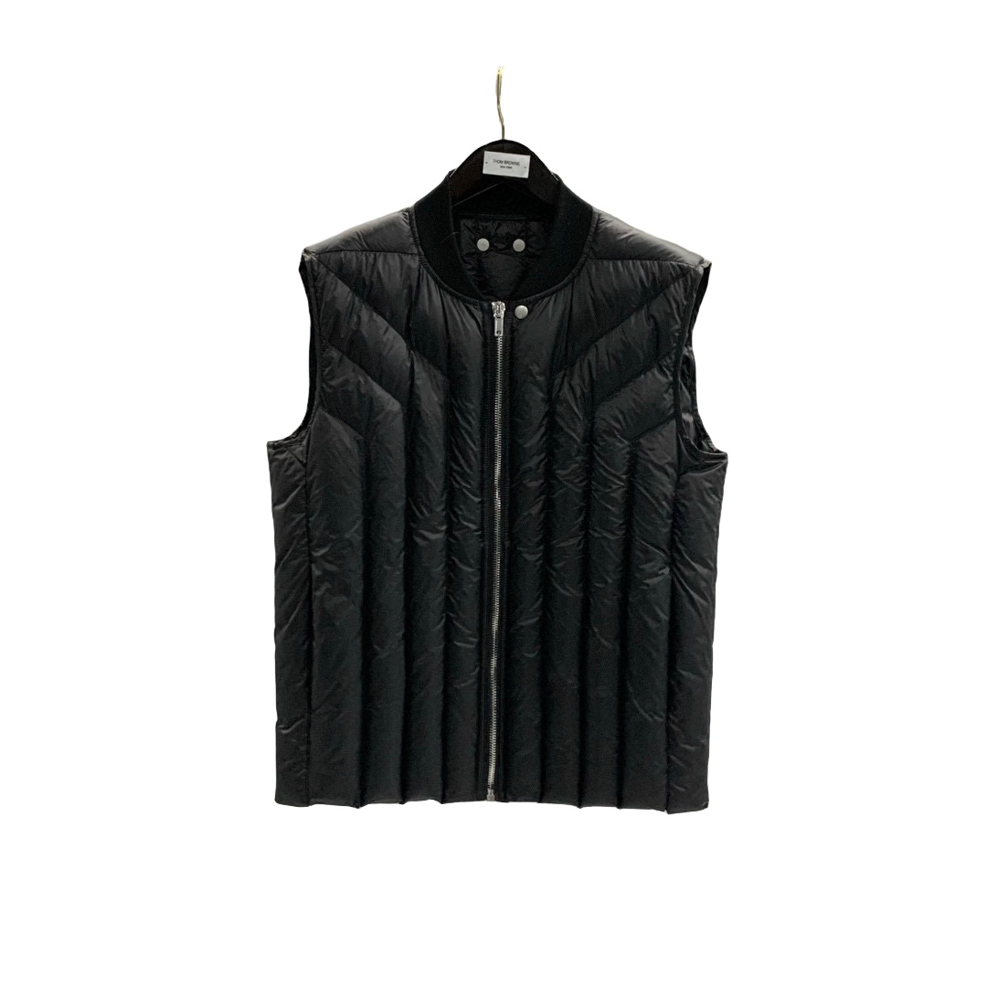 Rick Owens Black Quilted Down Vest - FashionPlug