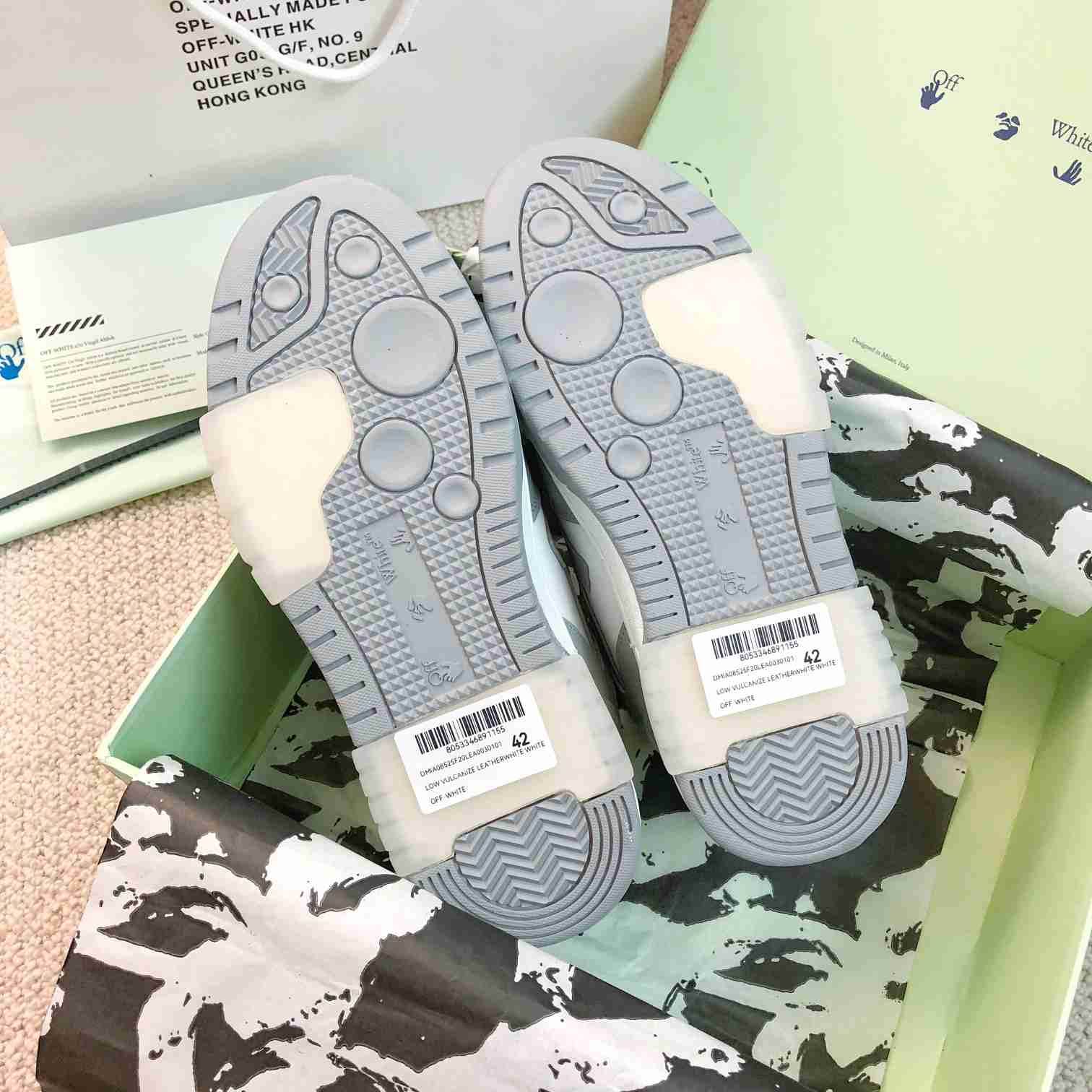 Off White Out Of Office Leather Sneakers - FashionPlug