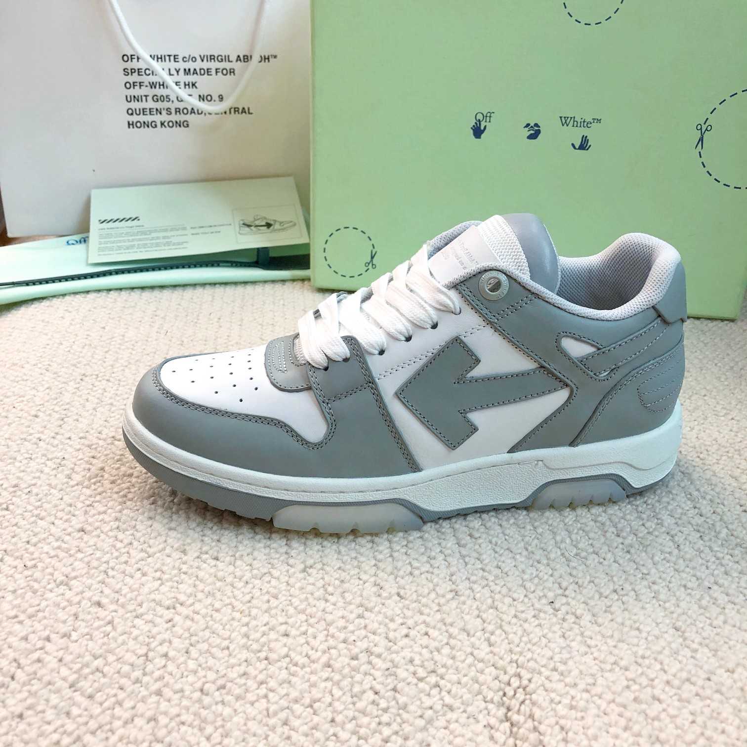 Off White Out Of Office Leather Sneakers - FashionPlug