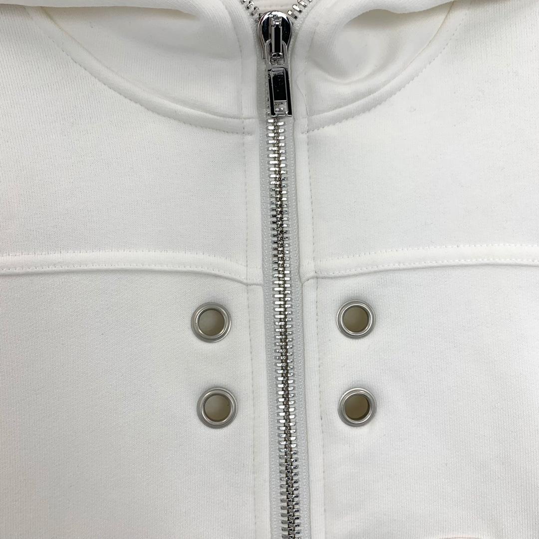 Rick Owens Eyelet-detail Zip-up Hoodie - FashionPlug