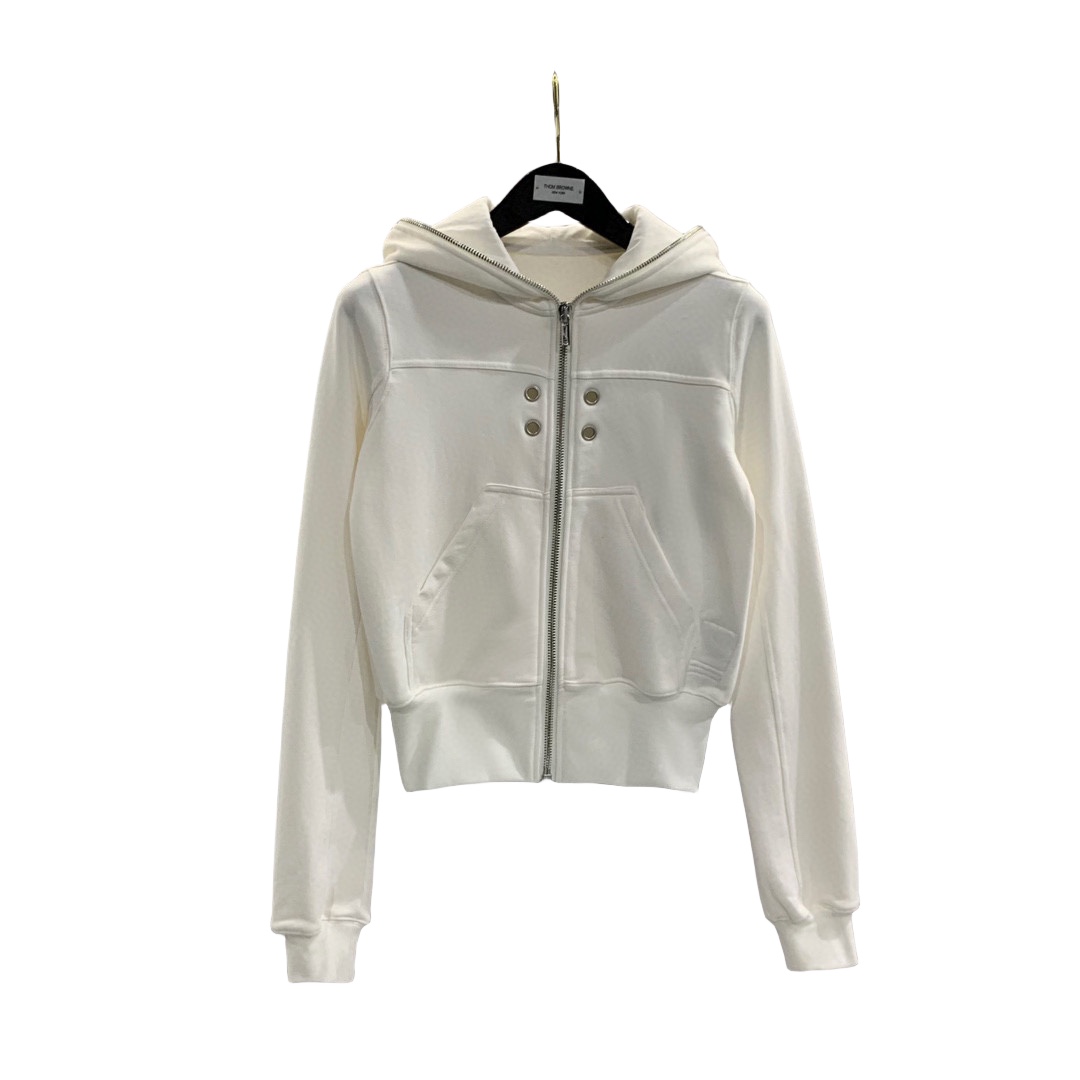 Rick Owens Eyelet-detail Zip-up Hoodie - FashionPlug