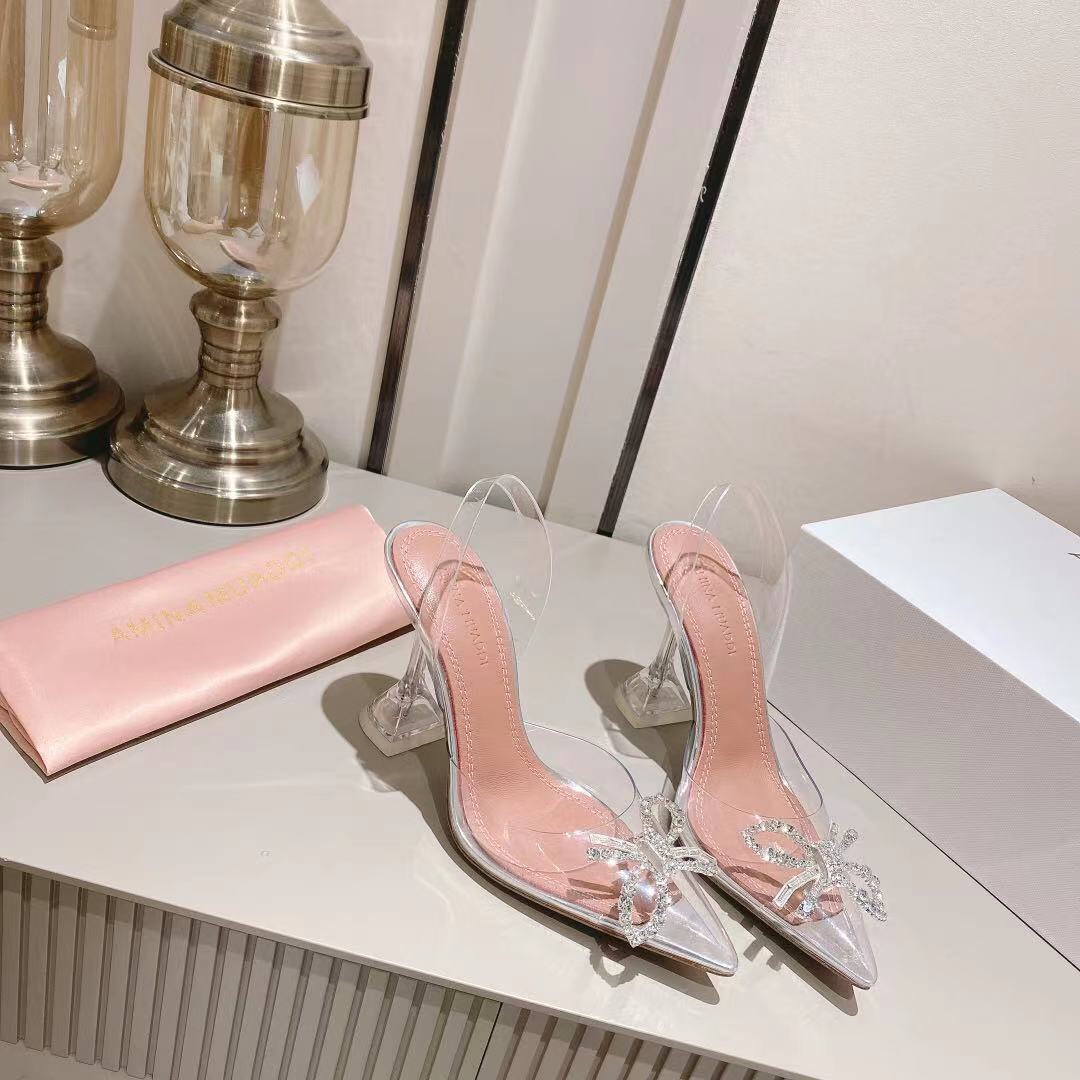 Amina Muaddi Rosie Slingback Pumps - FashionPlug