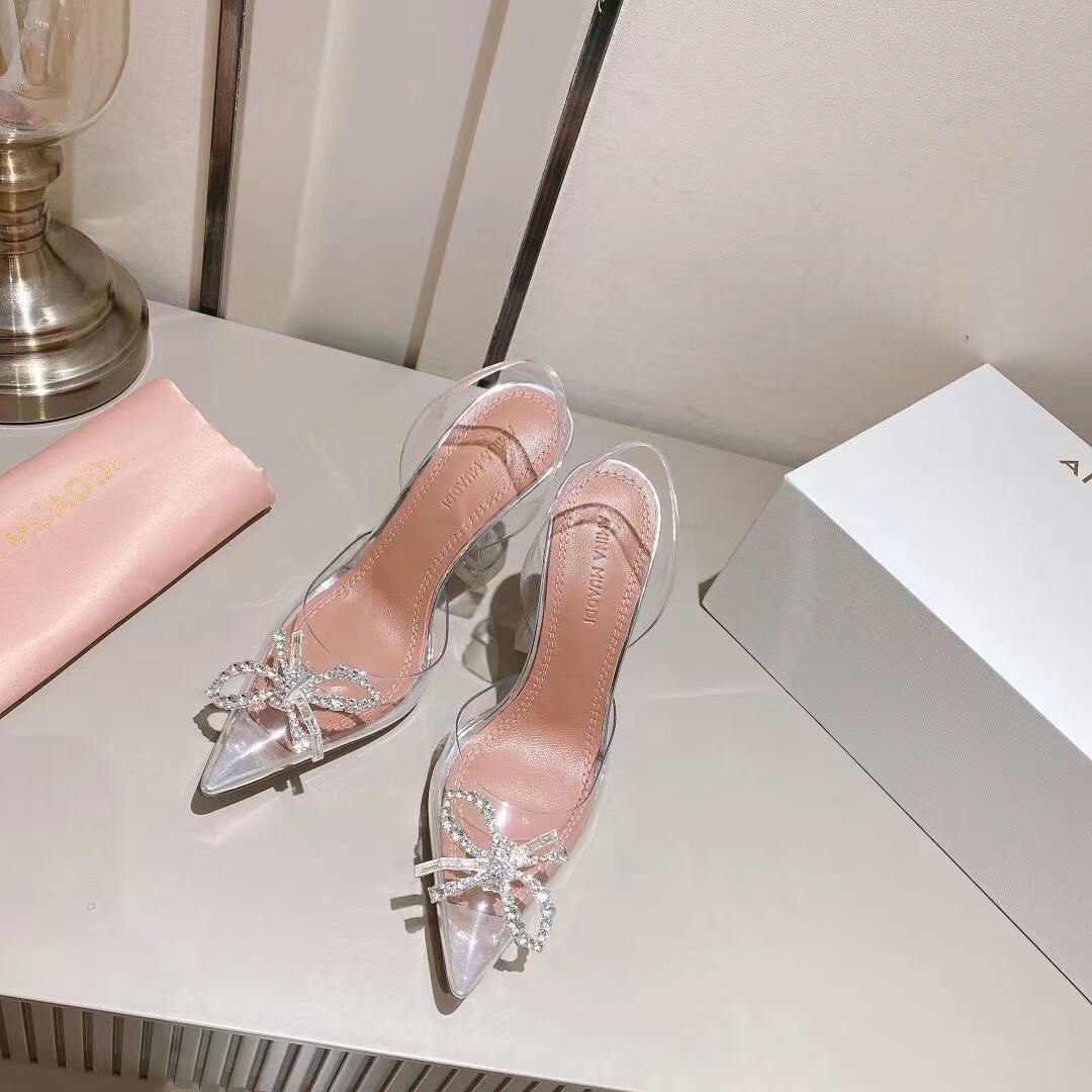 Amina Muaddi Rosie Slingback Pumps - FashionPlug