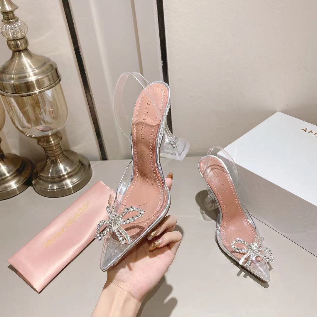 Amina Muaddi Rosie Slingback Pumps - FashionPlug