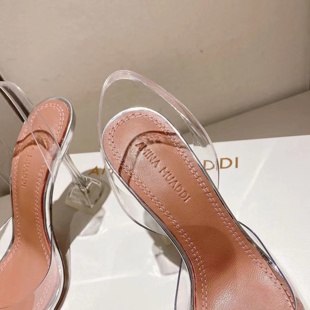 Amina Muaddi Rosie Slingback Pumps - FashionPlug