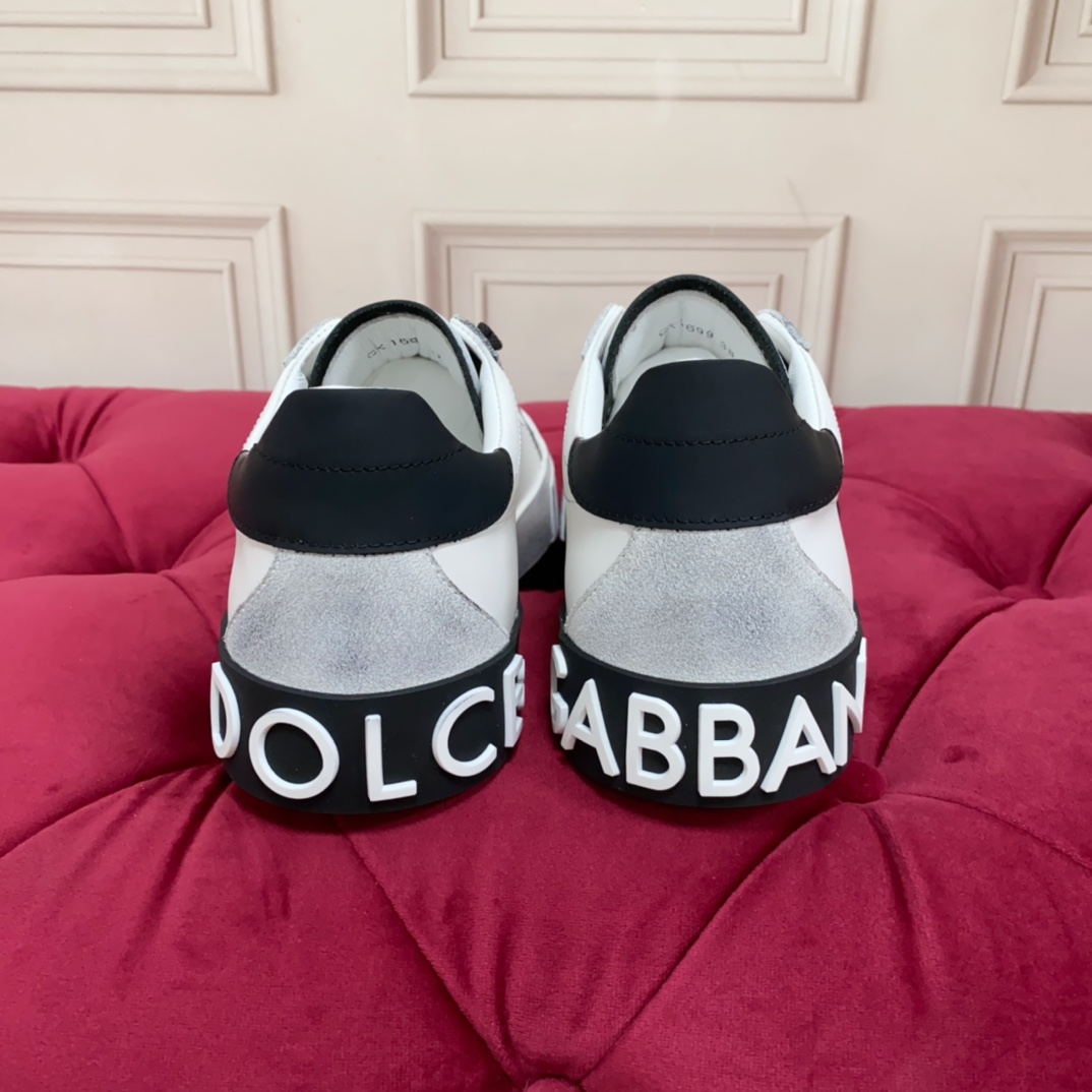 Dolce & Gabbana Portofino Vintage Calfskin Sneakers - FashionPlug