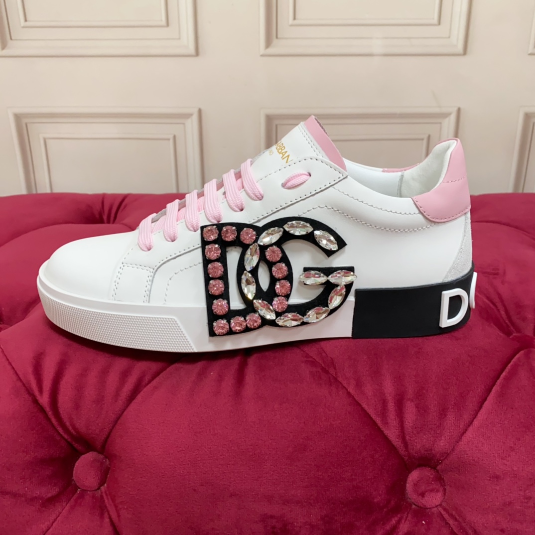 Dolce & Gabbana Calfskin Portofino Sneakers - FashionPlug