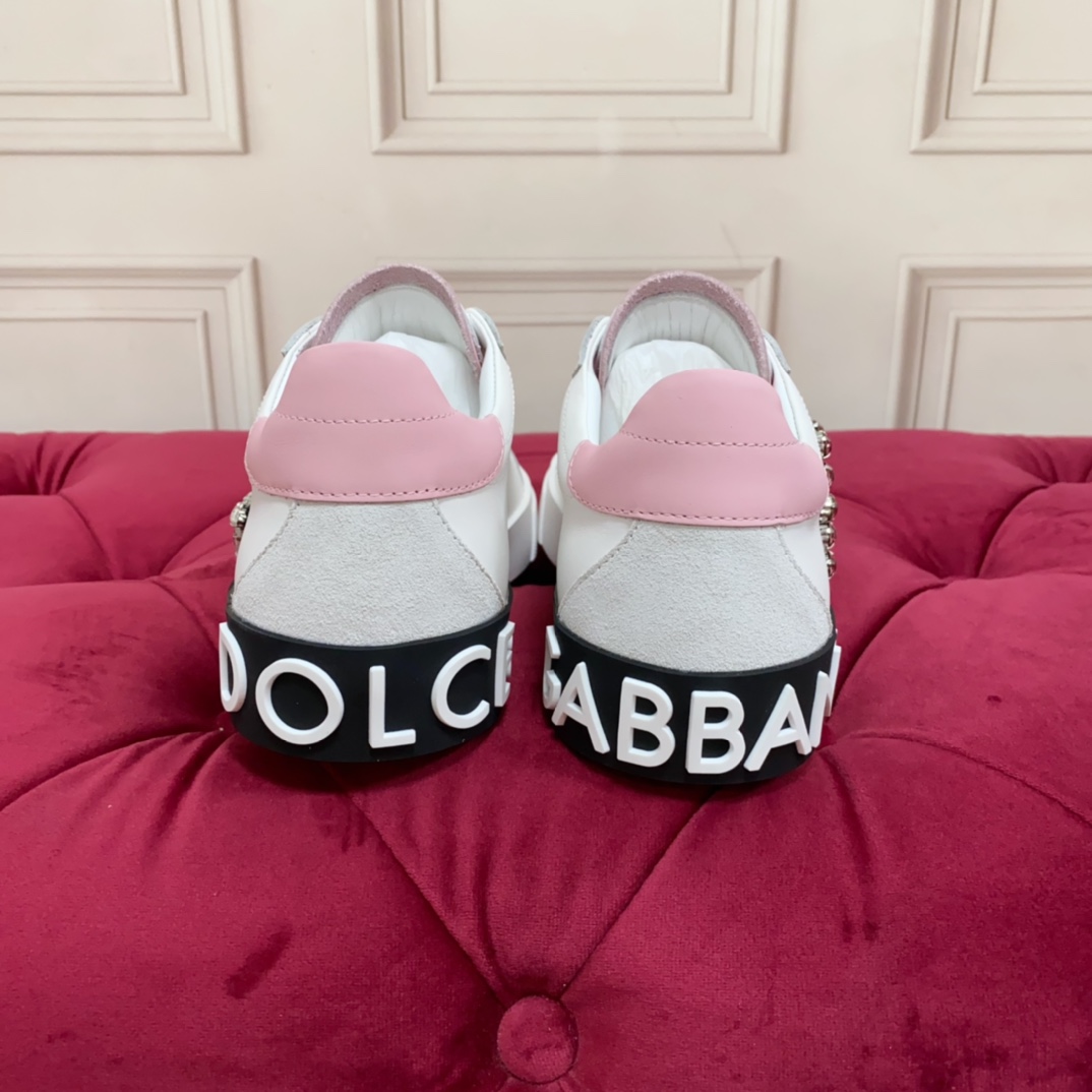 Dolce & Gabbana Calfskin Portofino Sneakers - FashionPlug