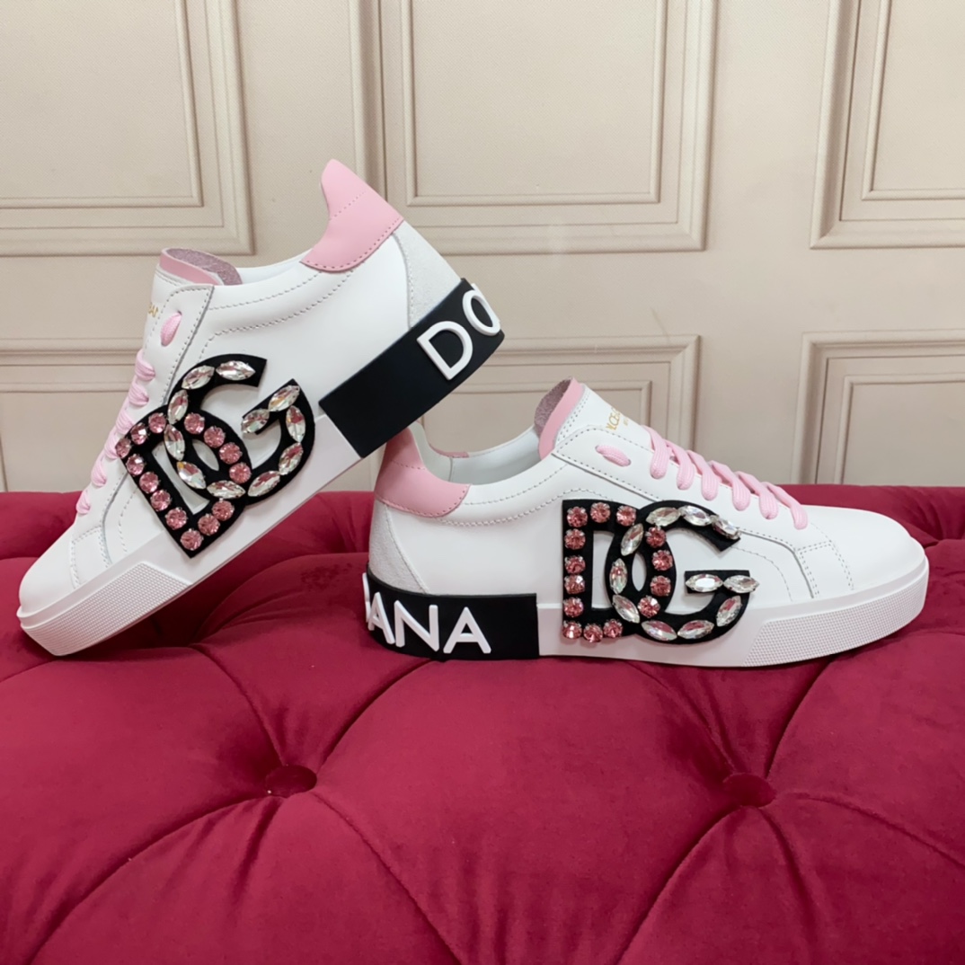 Dolce & Gabbana Calfskin Portofino Sneakers - FashionPlug
