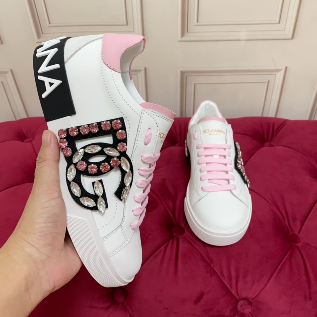 Dolce & Gabbana Calfskin Portofino Sneakers - FashionPlug