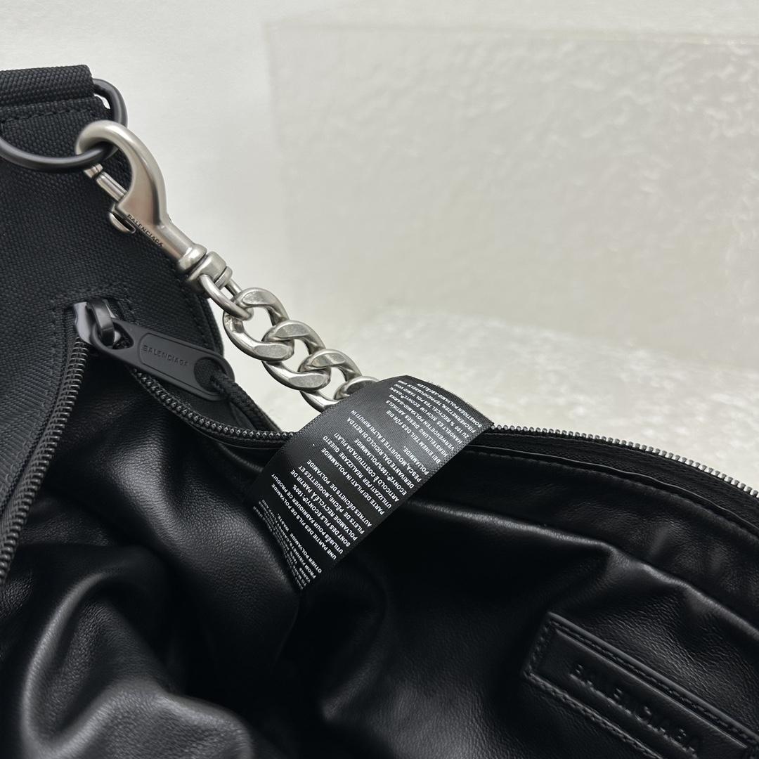 Balenciaga Raver Medium Bag With Chain In Black - FashionPlug