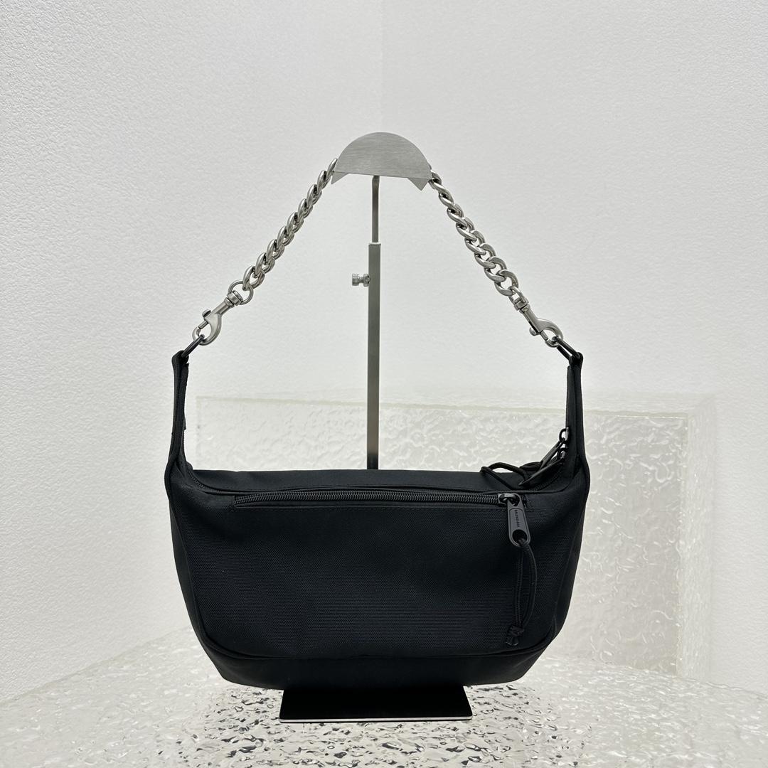 Balenciaga Raver Medium Bag With Chain In Black - FashionPlug