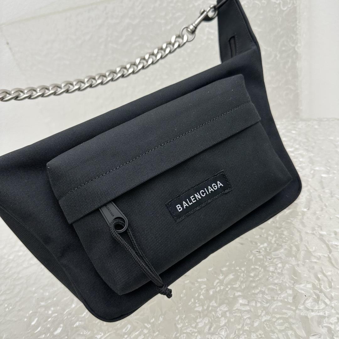 Balenciaga Raver Medium Bag With Chain In Black - FashionPlug
