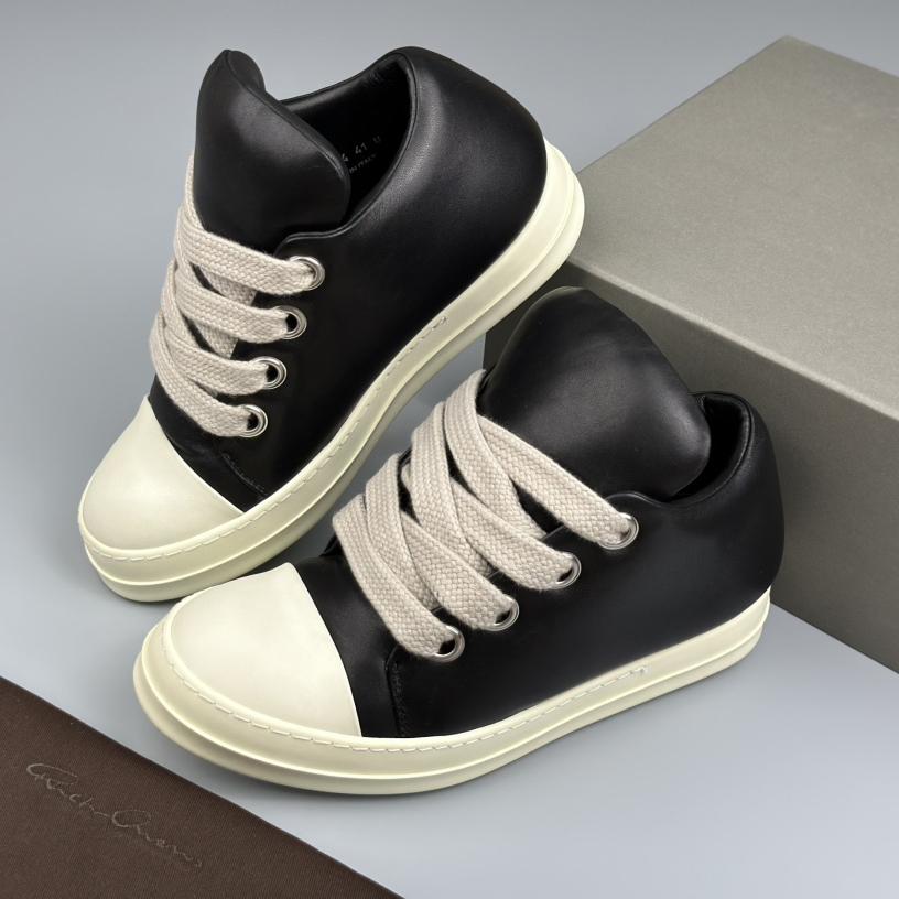 Rick Owens Lace-up Low-top Sneakers  - FashionPlug