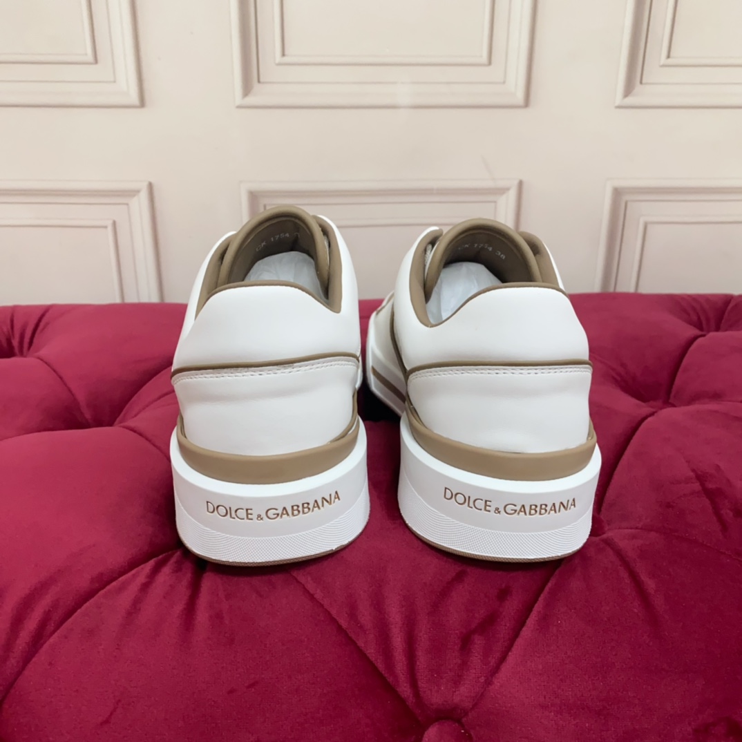 Dolce & Gabbana White New Roma Sneakers - FashionPlug