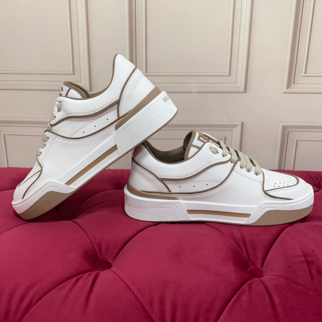Dolce & Gabbana White New Roma Sneakers - FashionPlug