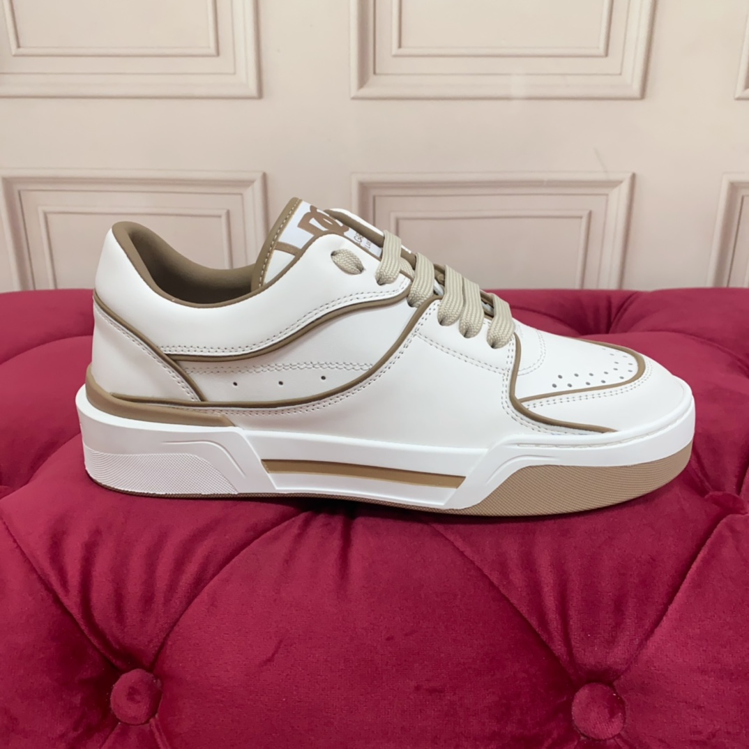 Dolce & Gabbana White New Roma Sneakers - FashionPlug