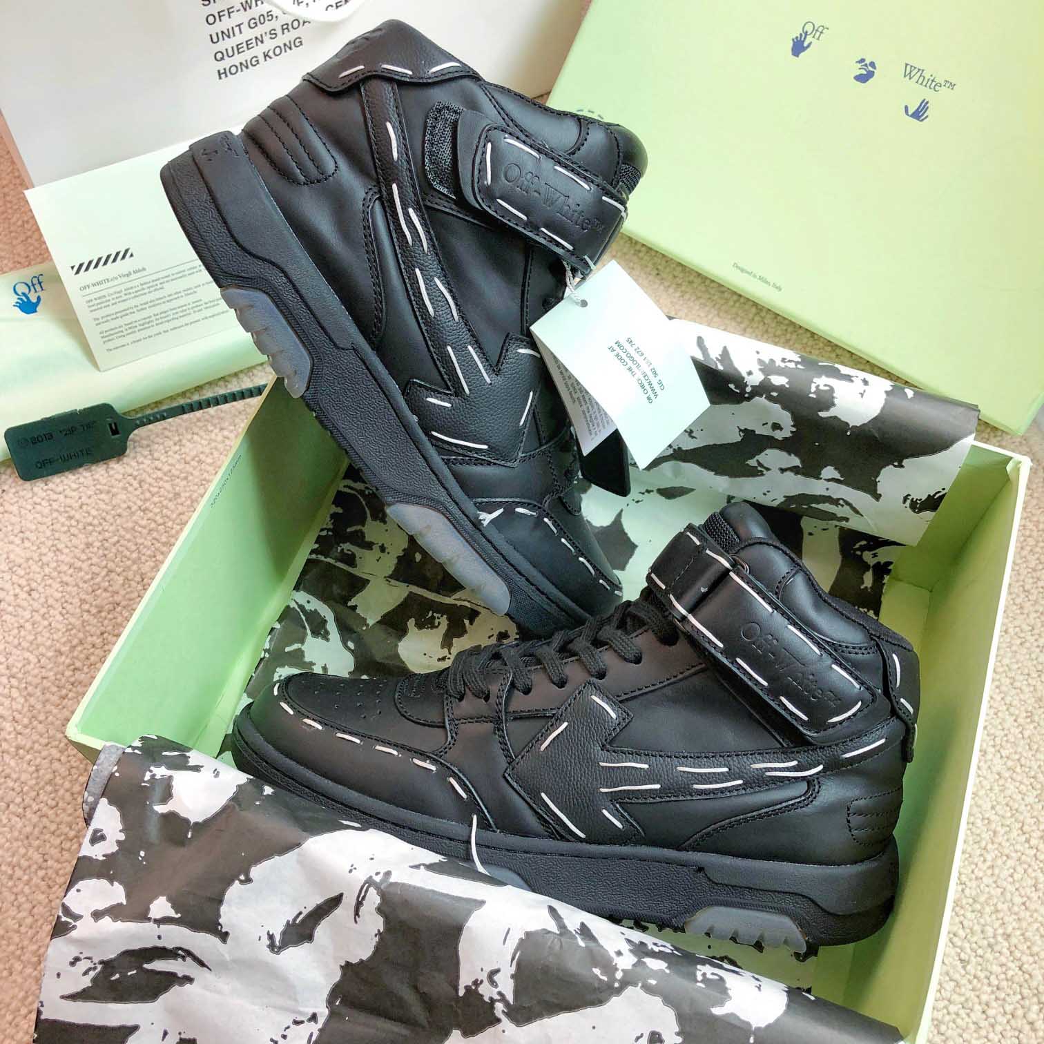 Off White Ooo Mid Sartorial Stitching - FashionPlug