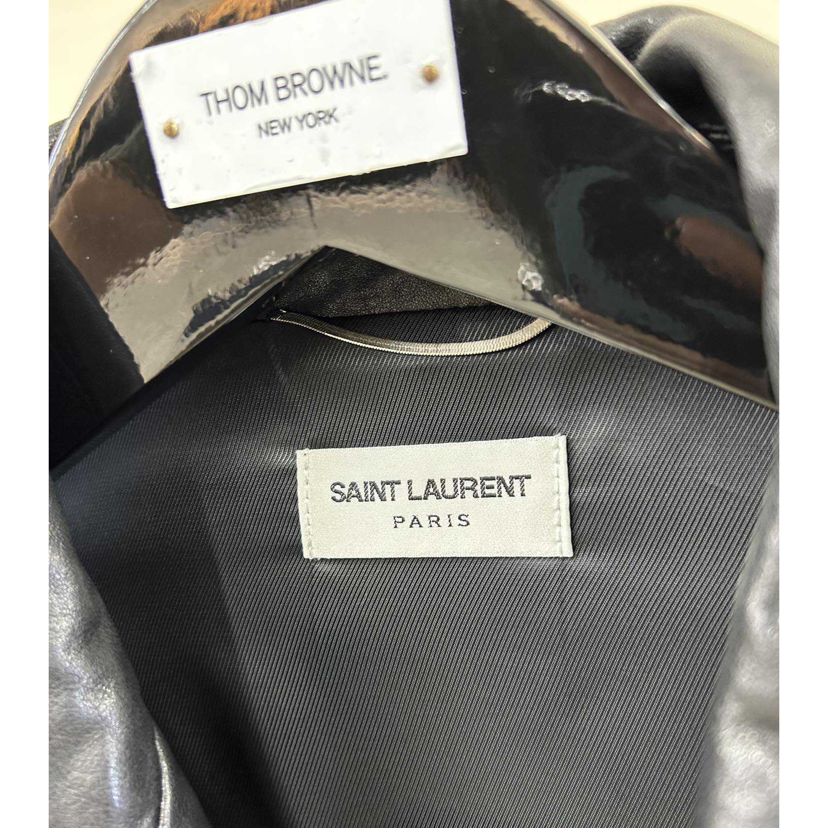Saint Laurent Biker Jacket In Vintage Crinkled Lambskin - FashionPlug