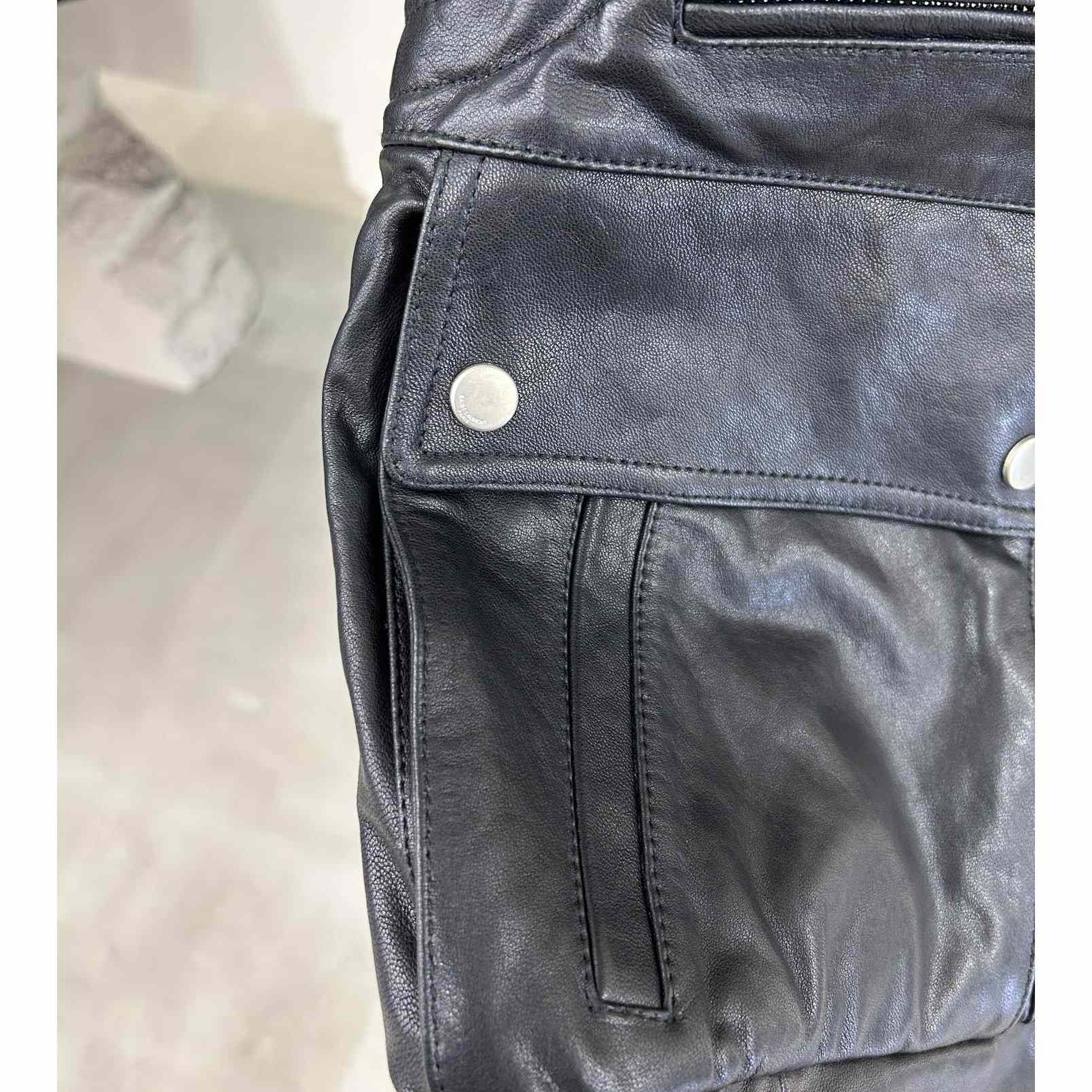 Saint Laurent Biker Jacket In Vintage Crinkled Lambskin - FashionPlug