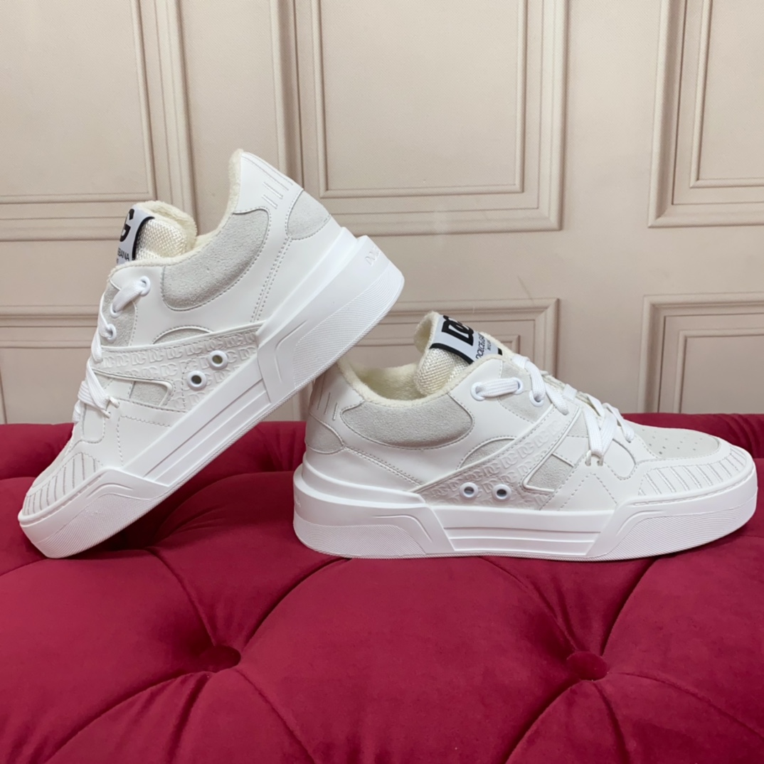 Dolce & Gabbana Mixed-material New Roma Sneakers - FashionPlug