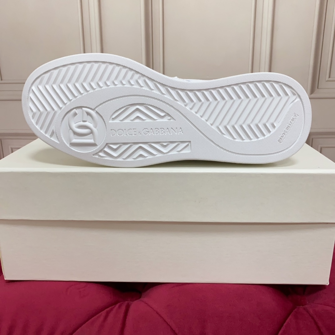 Dolce & Gabbana Mixed-material New Roma Sneakers - FashionPlug