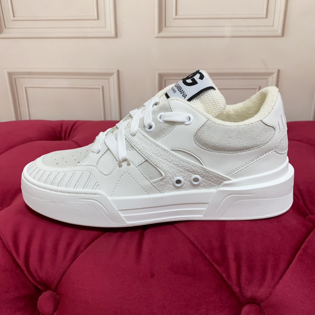 Dolce & Gabbana Mixed-material New Roma Sneakers - FashionPlug