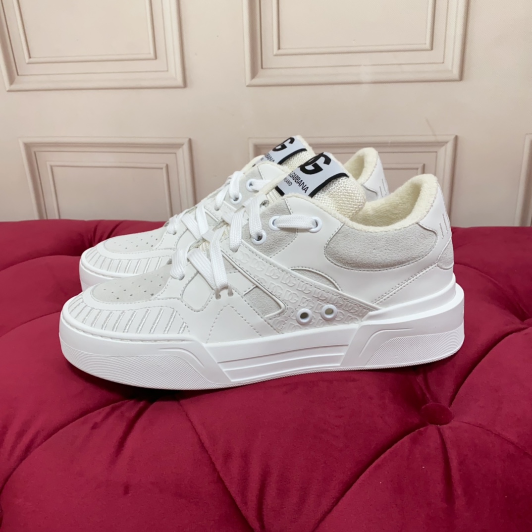 Dolce & Gabbana Mixed-material New Roma Sneakers - FashionPlug