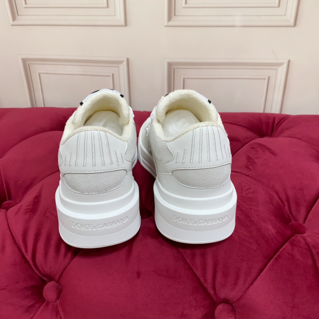Dolce & Gabbana Mixed-material New Roma Sneakers - FashionPlug