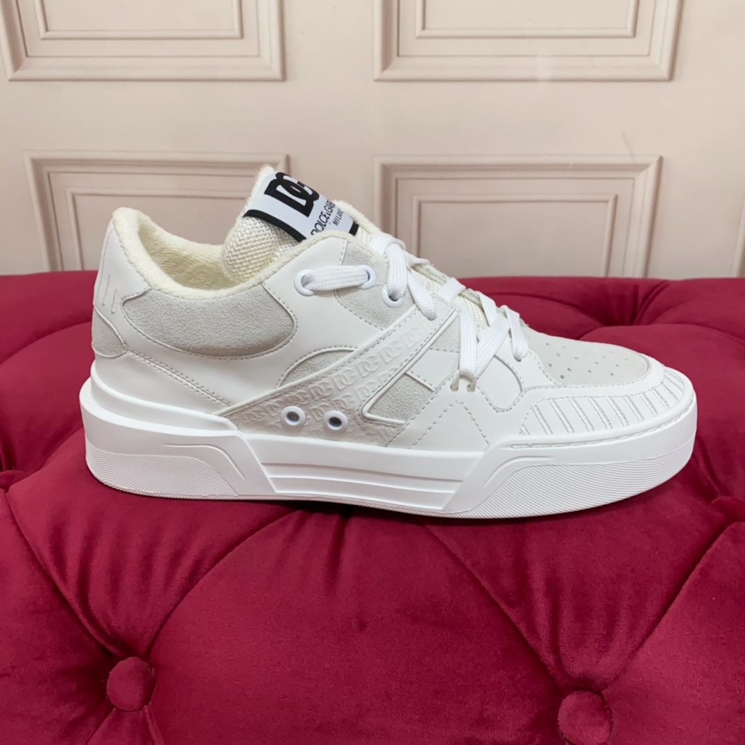 Dolce & Gabbana Mixed-material New Roma Sneakers - FashionPlug