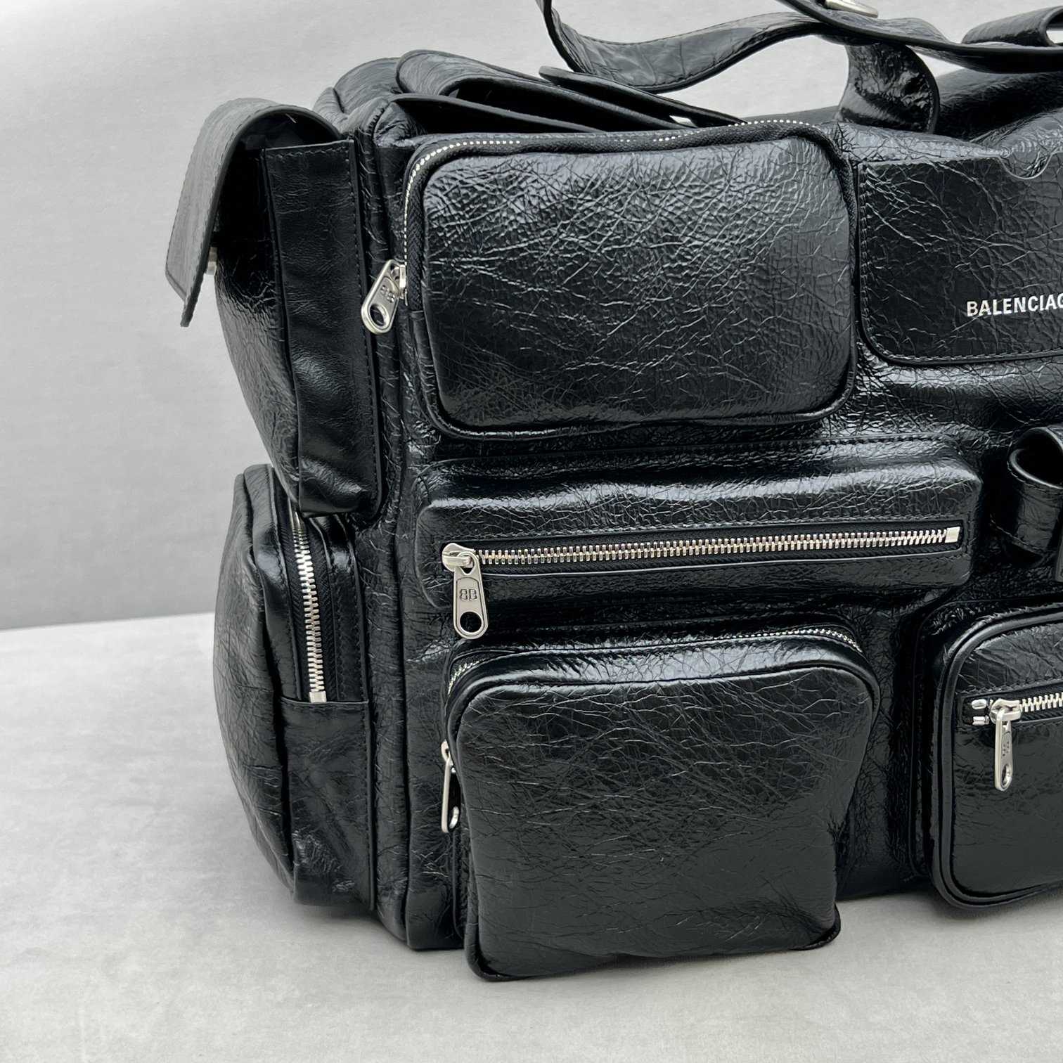 Balenciaga Superbusy Large Sling Bag In Black  - FashionPlug