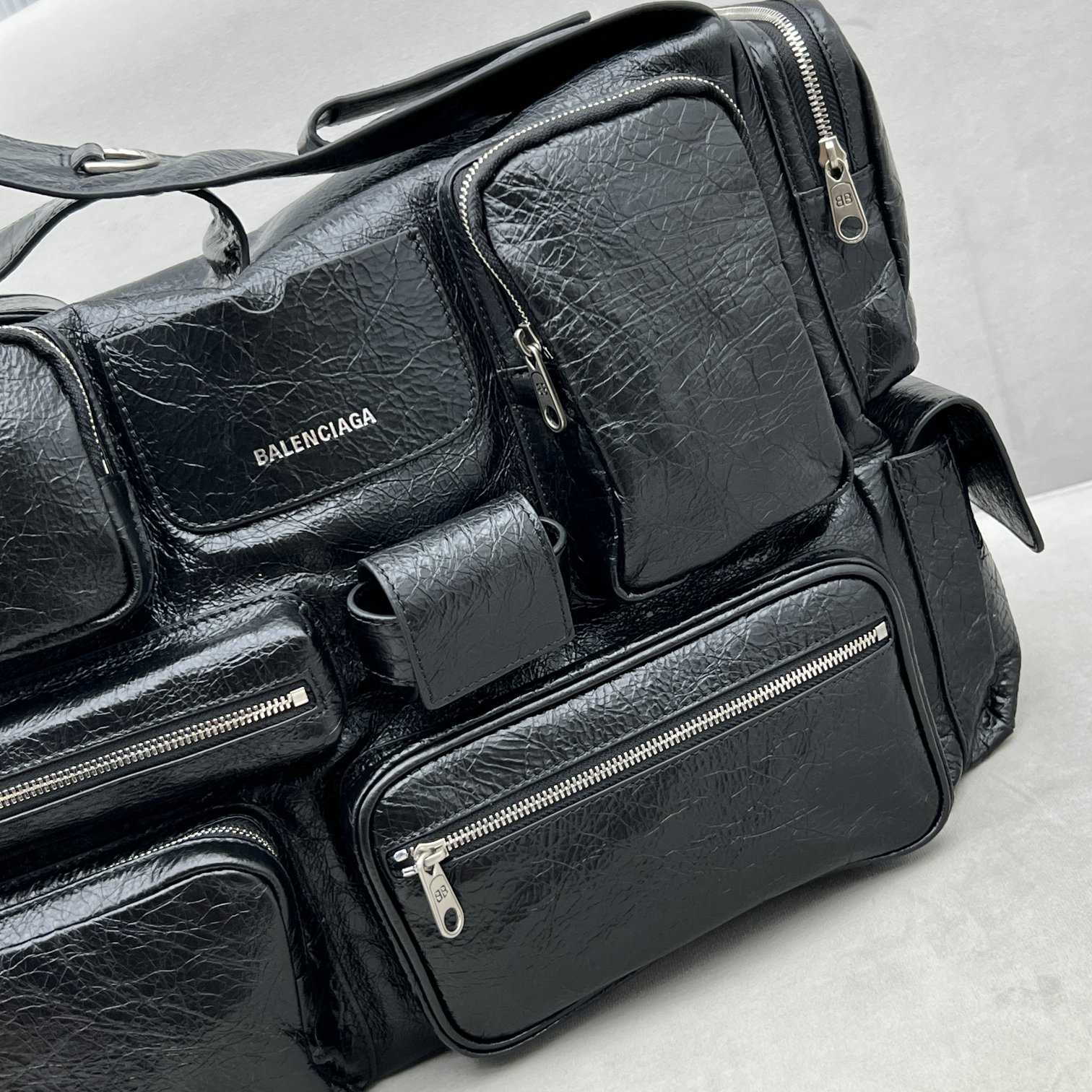 Balenciaga Superbusy Large Sling Bag In Black  - FashionPlug