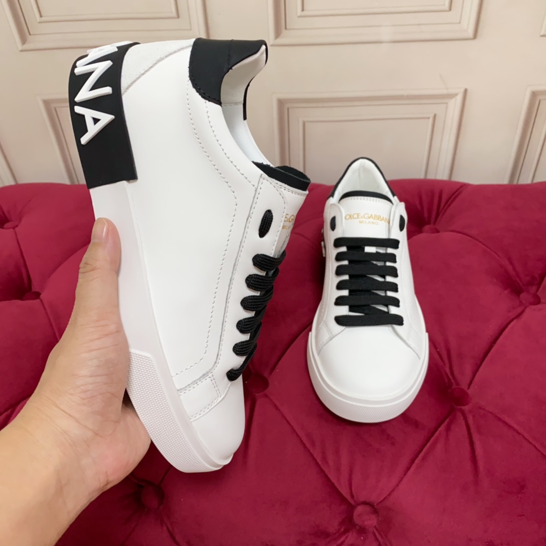 Dolce & Gabbana Calfskin Portofino Sneakers - FashionPlug