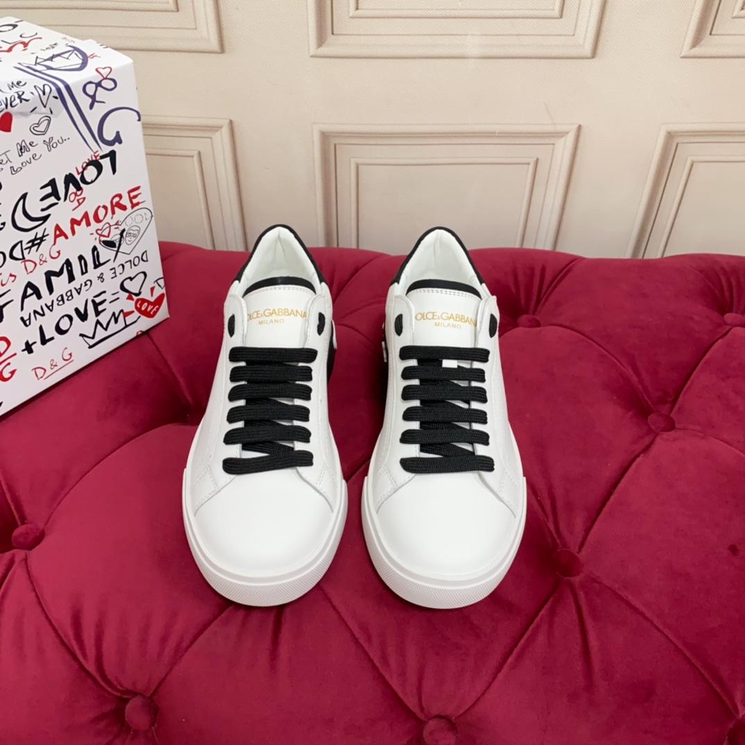 Dolce & Gabbana Calfskin Portofino Sneakers - FashionPlug