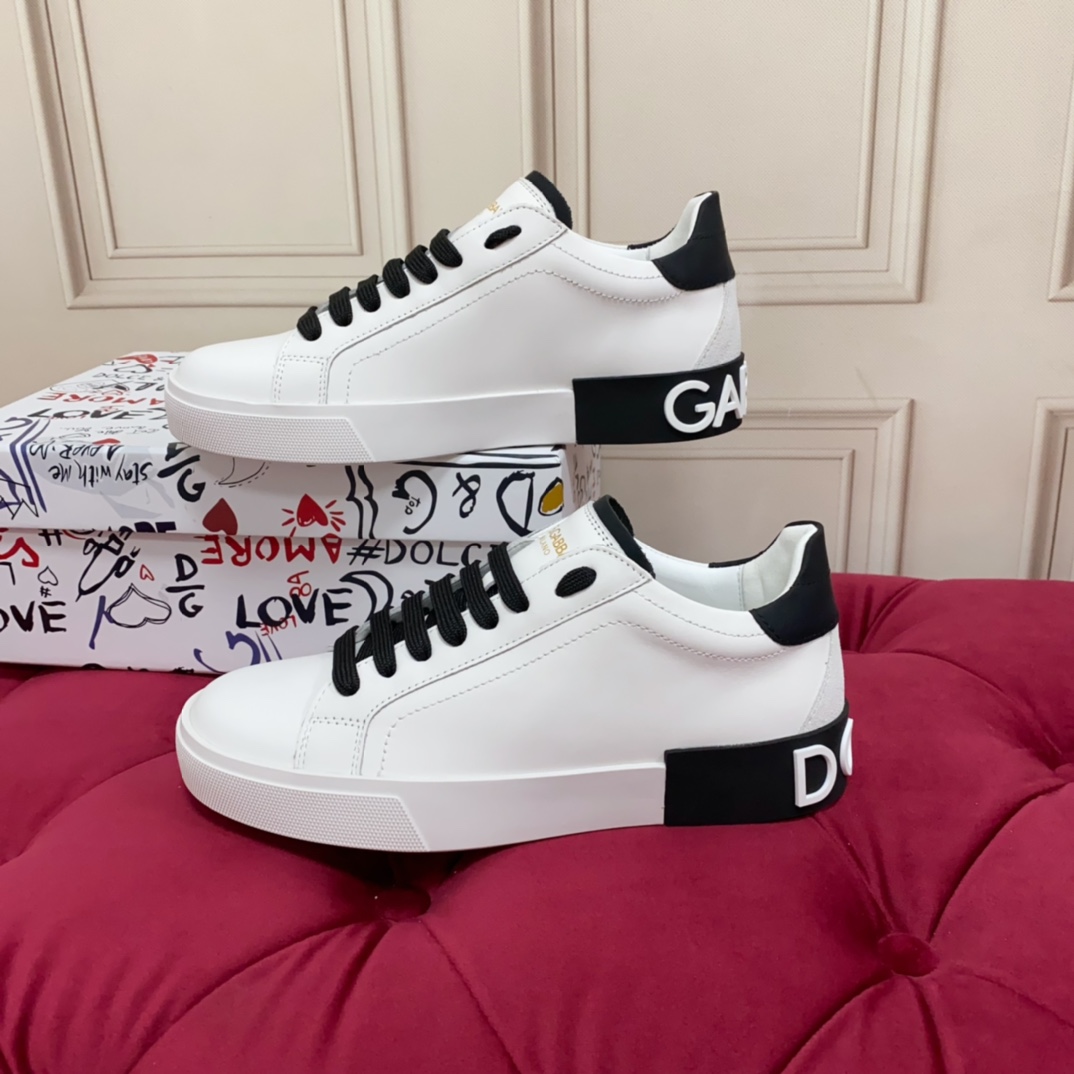Dolce & Gabbana Calfskin Portofino Sneakers - FashionPlug