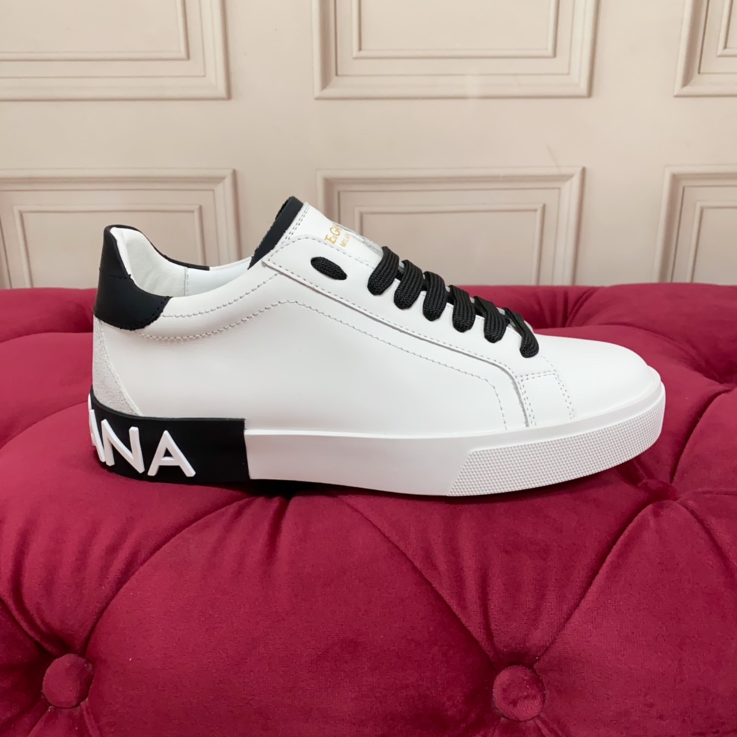 Dolce & Gabbana Calfskin Portofino Sneakers - FashionPlug