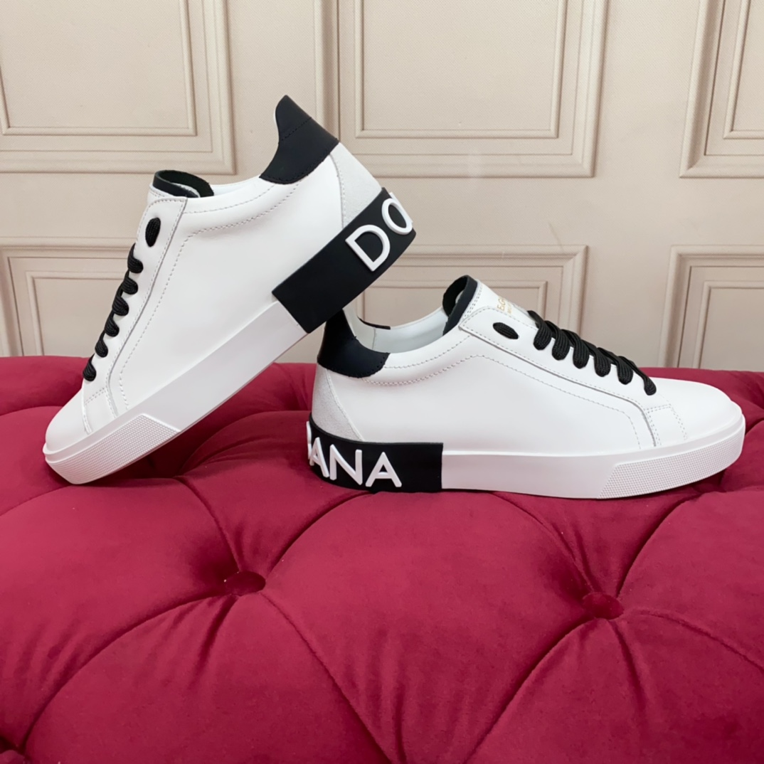 Dolce & Gabbana Calfskin Portofino Sneakers - FashionPlug