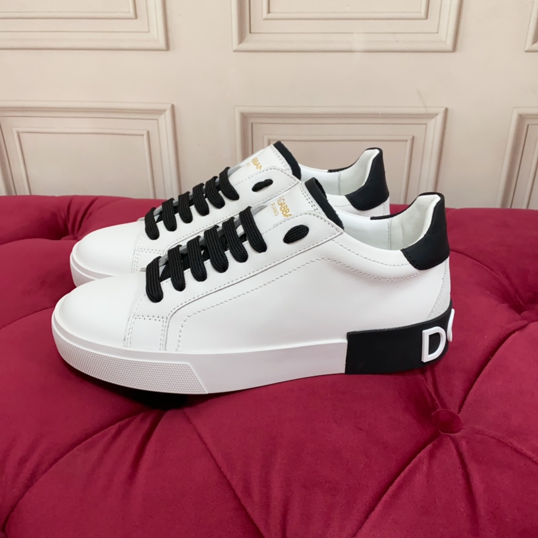 Dolce & Gabbana Calfskin Portofino Sneakers - FashionPlug