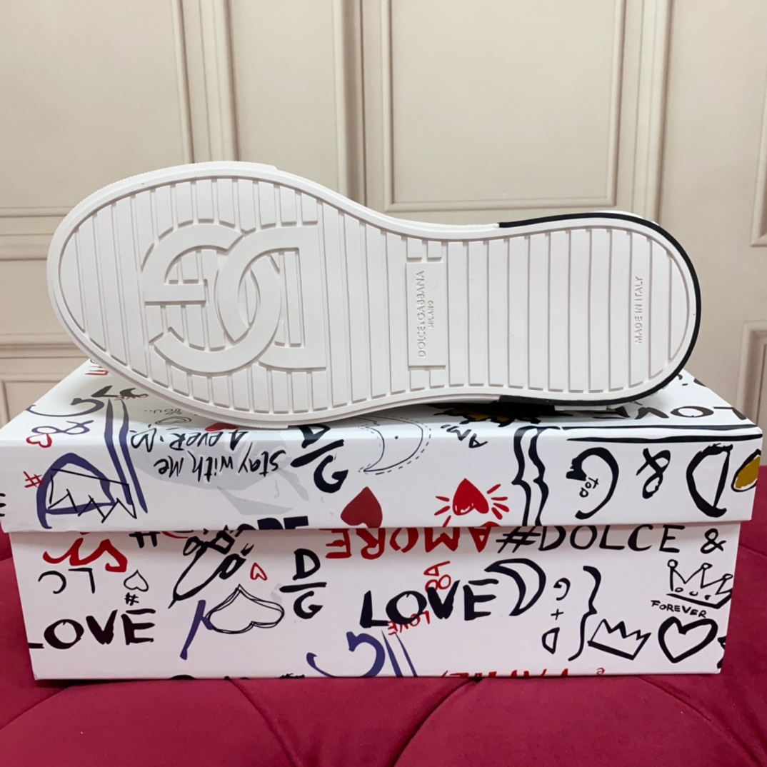 Dolce & Gabbana Calfskin Portofino Sneakers - FashionPlug