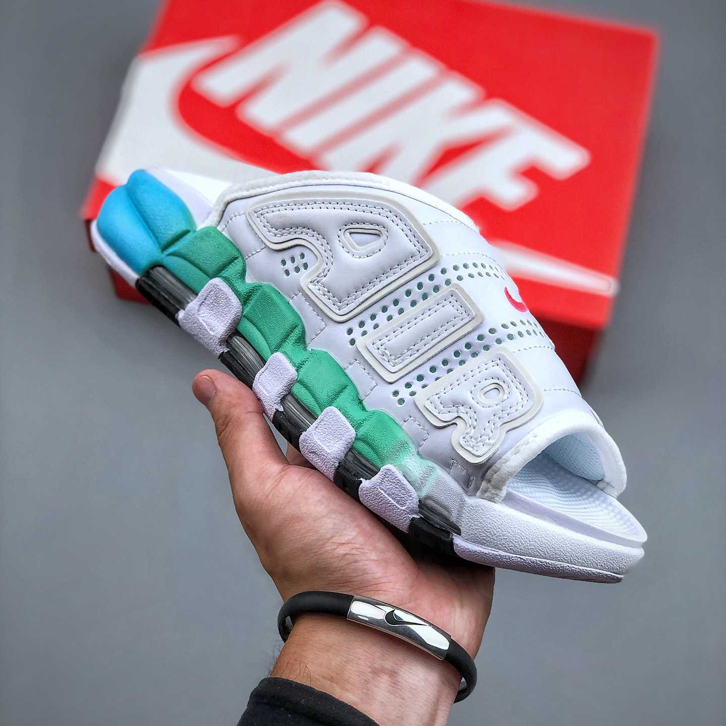 Nike Air More Uptempo Slide   FN3437 161 - FashionPlug