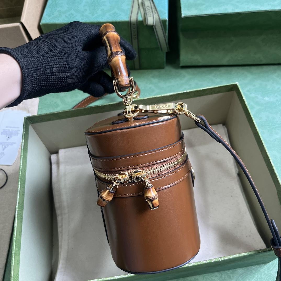 Gucci Mini Bamboo Shoulder Bag (15.5x 13.5x 4cm) - FashionPlug