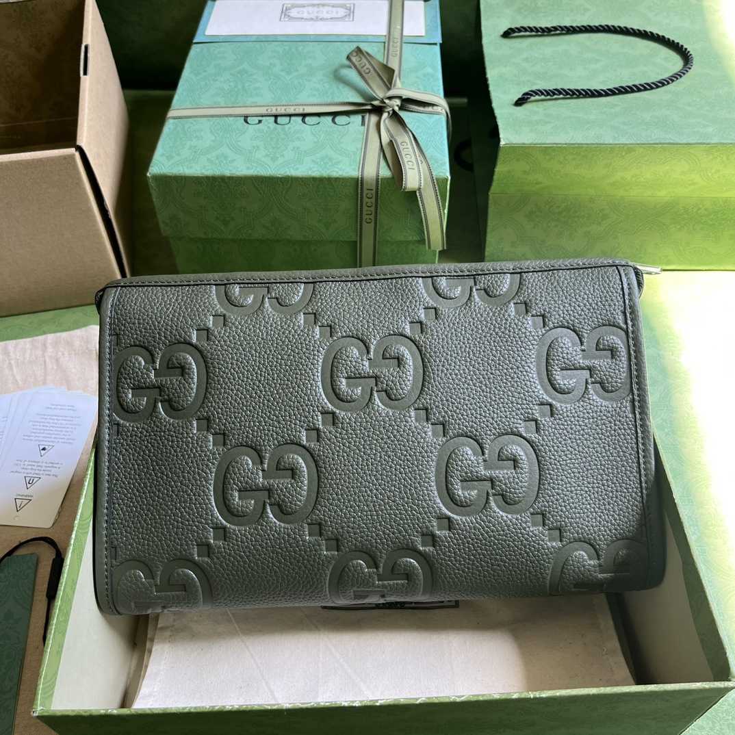 Gucci Jumbo GG Pouch (28.5x 18x 9cm) - FashionPlug