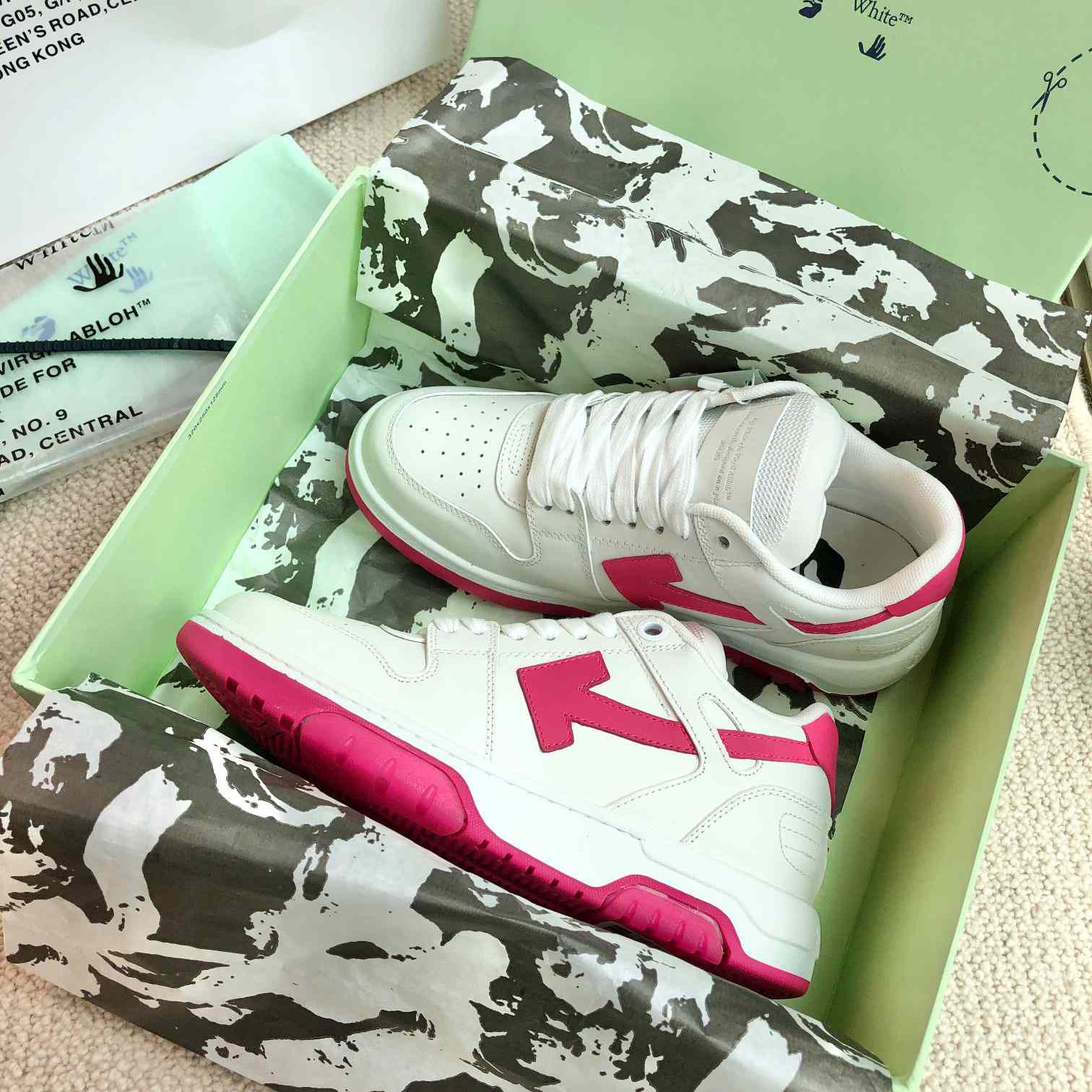 Off White Out Of Office Calf Leather Sneaker - FashionPlug