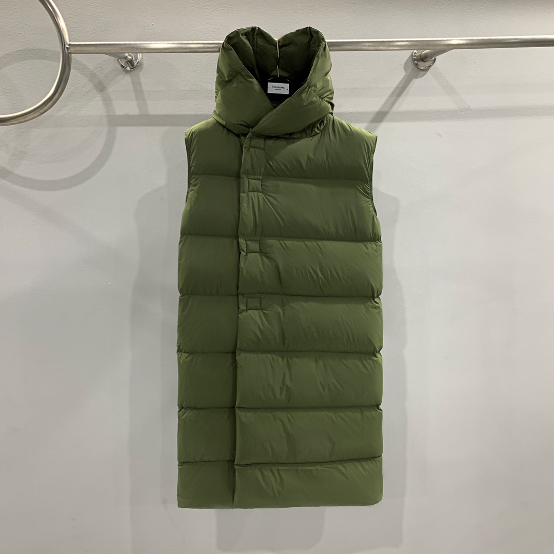 Rick Owens Green Padded Down Vest - FashionPlug