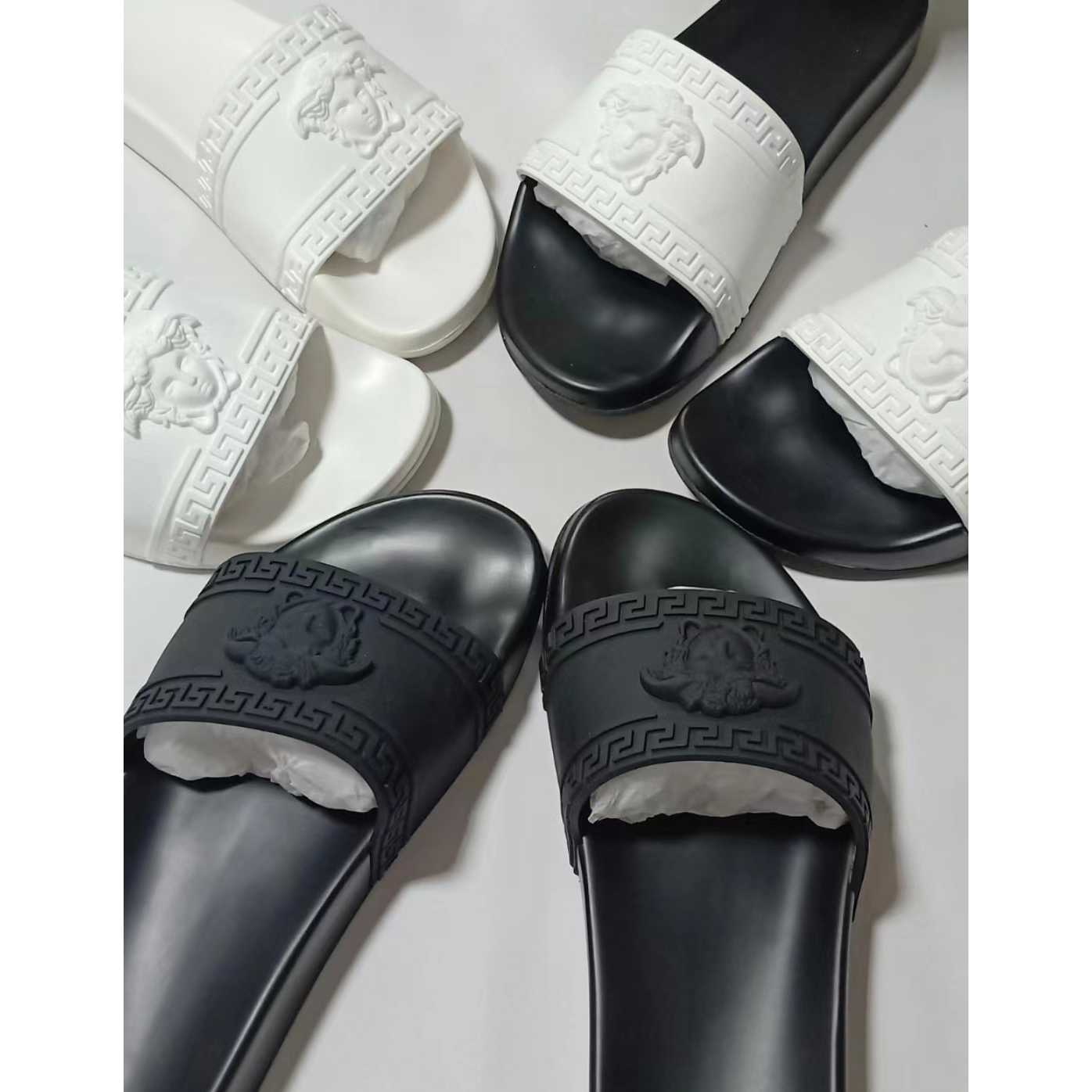 Versace Medusa Slides   - FashionPlug