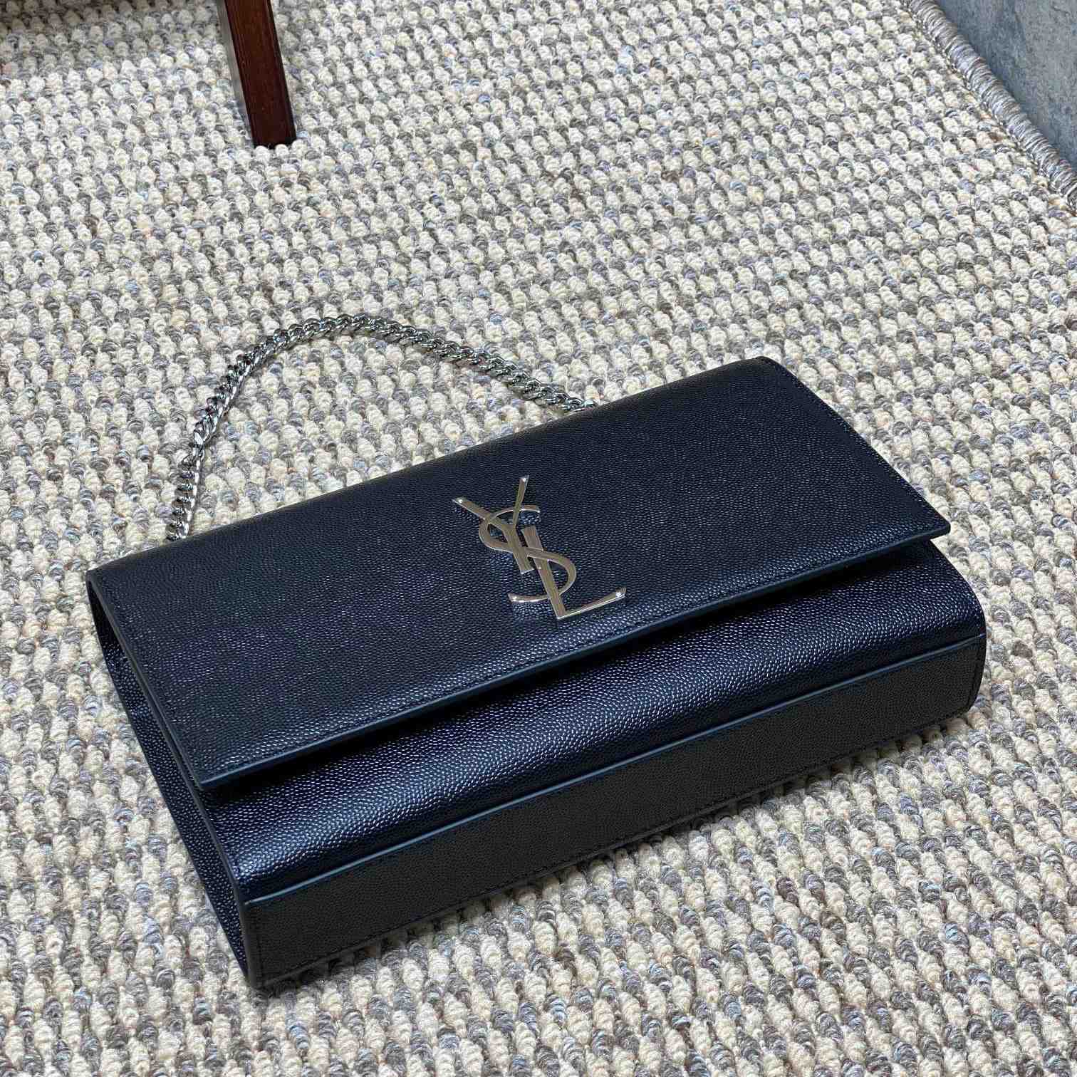 Saint Laurent Kate Medium In Grain De Poudre Embossed Leather  (24*14.5*5.5cm) - FashionPlug